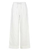 Gauze Homewear Trousers Pyjamasbukser Hyggebukser White Gina Tricot
