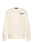 Graphic Fleece-Ls Cn-Kn-Sws Tops Sweatshirts & Hoodies Sweatshirts Whi...