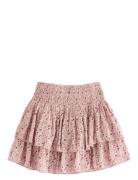 Skirt Flounce Flower Aop Dresses & Skirts Skirts Short Skirts Pink Lin...