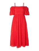 Slfanelli 3/4 On Off Ankle Dress B Knælang Kjole Red Selected Femme