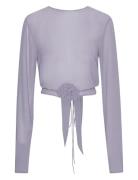 Crepe Knot Skirt Tops Blouses Long-sleeved Purple ROTATE Birger Christ...