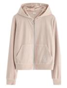 Hoodie I Velour Tops Sweatshirts & Hoodies Hoodies Cream Lindex