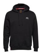 Basic Hoodie Small Logo Tops Sweatshirts & Hoodies Hoodies Black Alpha...