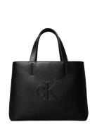 Sculpted Mini Ew Tote Shopper Taske Black Calvin Klein
