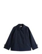 Cotton Reg Short Trench Coat Trenchcoat Frakke Navy Tommy Hilfiger