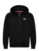 Basic Zip Hoodie Small Logo Tops Sweatshirts & Hoodies Hoodies Black A...