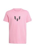 Y Messi N&N G T Tops T-Kortærmet Skjorte Pink Adidas Performance