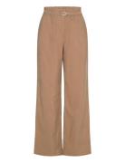 Dante6-Tyler Belted Adjustable Pants Bottoms Trousers Wide Leg Beige D...