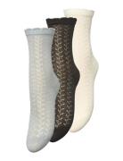 Leofa Cotta Sock 3 Pack Lingerie Socks Regular Socks Multi/patterned B...