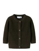 Nbnbubba Ls Knit Card Noos Tops Knitwear Cardigans Khaki Green Name It