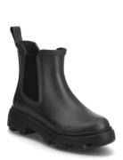 Rubber Flag Cleated Rainboot Gummistøvler Sko Black Tommy Hilfiger