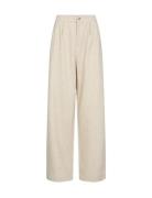 Sc-Simi Bottoms Trousers Wide Leg Cream Soyaconcept