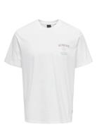 Onskye Reg Photo Ss Tee Tops T-Kortærmet Skjorte White ONLY & SONS