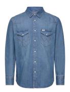 Western Shirt Tops Shirts Denim Shirts Blue Wrangler