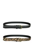 Pcoline 2-Pack Jeans Belt Noos Bælte Black Pieces