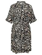 Carberte Life 2/4 Blk Shirt Dress Aop Dresses Shirt Dresses Multi/patt...
