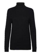 Slhryan Structure Roll Neck Tops Knitwear Turtlenecks Black Selected