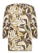 Sc-Felicity Aop Tops Blouses Long-sleeved Brown Soyaconcept