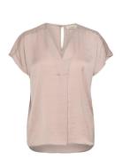 Rindaiw Top Tops Blouses Short-sleeved Beige InWear