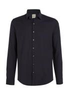 Non Iron Tonal Dobby Slim Shirt Tops Shirts Business Navy Calvin Klein