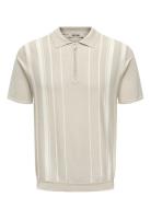 Onswyler Max Life Reg 14Ss Zip Polo Knit Tops Knitwear Short Sleeve Kn...