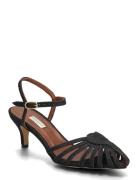 Keesha 55 Sandal Med Hæl Black Anonymous Copenhagen