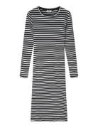 2X2 Cotton Stripe Duba Dress Knælang Kjole Blue Mads Nørgaard