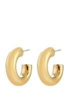Phase Small Hoops Gold-Plated Accessories Jewellery Earrings Hoops Gol...