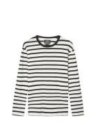 Trio Rib Tobias Tee Ls Tops T-Langærmet Skjorte White Mads Nørgaard