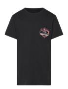 Ev In Flames Ss Youth Tops T-Kortærmet Skjorte Black Quiksilver