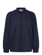 Riverll Shirt Ls Tops Shirts Long-sleeved Navy Lollys Laundry
