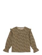 Shirt Longsleeve Animal Tops Blouses & Tunics Brown Daily 7