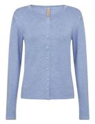 Sc-Dollie Tops Knitwear Cardigans Blue Soyaconcept