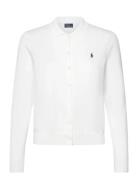 Polo-Collar Butt D Cardigan Tops Knitwear Cardigans White Polo Ralph L...