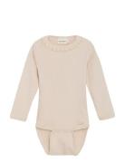 Body Ls Rib Langærmet Body Cream Minymo