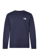 M L/S Simple Dome Tee Sport T-Langærmet Skjorte Navy The North Face