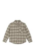 Shirt Ls Check Tops Shirts Long-sleeved Shirts Brown Minymo