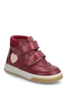Shoes - Flat - With Velcro High-top Sneakers Red ANGULUS