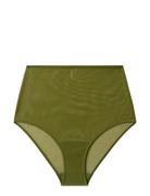 Mesh Highwaist Briefs Lingerie Panties High Waisted Panties Green Unde...