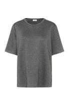 Slmarigold Tee Ss Tops T-shirts & Tops Short-sleeved Grey Soaked In Lu...