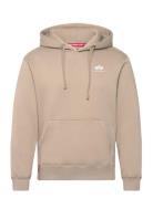 Basic Hoodie Small Logo Tops Sweatshirts & Hoodies Hoodies Beige Alpha...