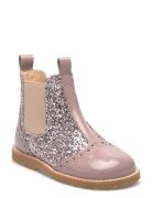 Booties - Flat - With Zipper Boots Støvler Pink ANGULUS
