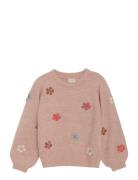 Pullover Knit Tops Sweatshirts & Hoodies Sweatshirts Beige Minymo