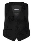 Flock Blazers Sleeveless Blazers Black Desigual