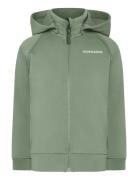Siljan Kids Fz Tops Sweatshirts & Hoodies Hoodies Green Didriksons