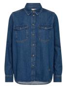 Mmnatalie Denim Shirt Tops Shirts Denim Shirts Blue MOS MOSH