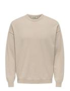 Onsjob Rlx Ls Boucle Crew Knit Tops Sweatshirts & Hoodies Sweatshirts ...