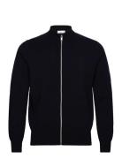 Zipped Knit Cardigan Tops Knitwear Cardigans Navy Mango