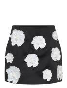 Satin Flower Mini Skirt Skirts Short Skirts Black ROTATE Birger Christ...