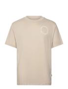 Circular Logo T-Shirt Sport T-Kortærmet Skjorte Cream New Balance